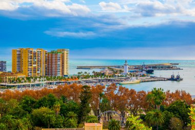 Malaga limanının havadan görüntüsü