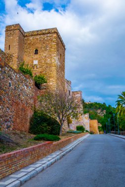 Malaga 'daki alcazaba kalesinin manzarası