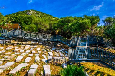 Cebelitarık 'taki Yahudi kapı mezarlığı manzarası