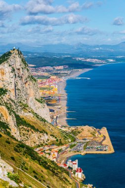 Cebelitarık 'taki üst kayanın havadan görünüşü.