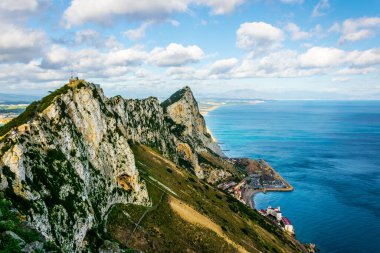 Cebelitarık 'taki üst kayanın havadan görünüşü.