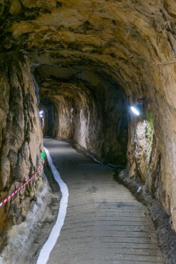 view of the great siege tunnel in gibraltar