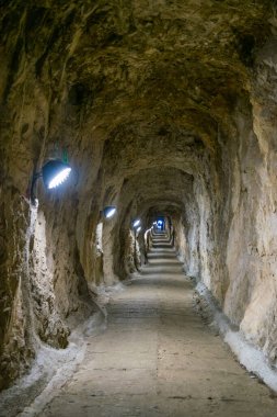 view of the great siege tunnel in gibraltar