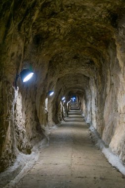 view of the great siege tunnel in gibraltar