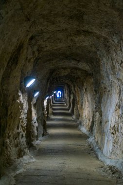 view of the great siege tunnel in gibraltar