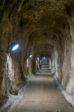 view of the great siege tunnel in gibraltar