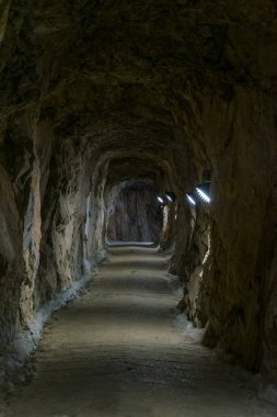 view of the great siege tunnel in gibraltar