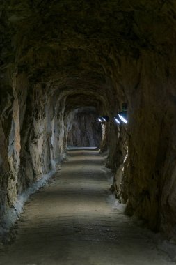 view of the great siege tunnel in gibraltar