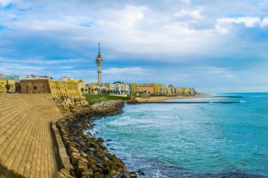 Cadiz 'de deniz kenarı gezisi manzarası