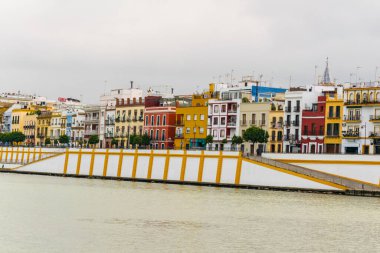view of riverside of guadalquivir river in sevilla