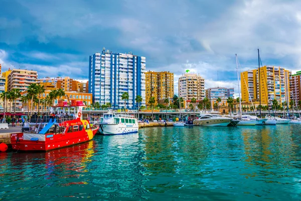 Vista Marina Habitação Iates Barcos Recreio Porto Malaga Espanha — Fotografia de Stock