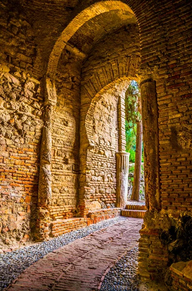 View Main Gate Alcazaba Fortress Malaga — Stock Photo, Image