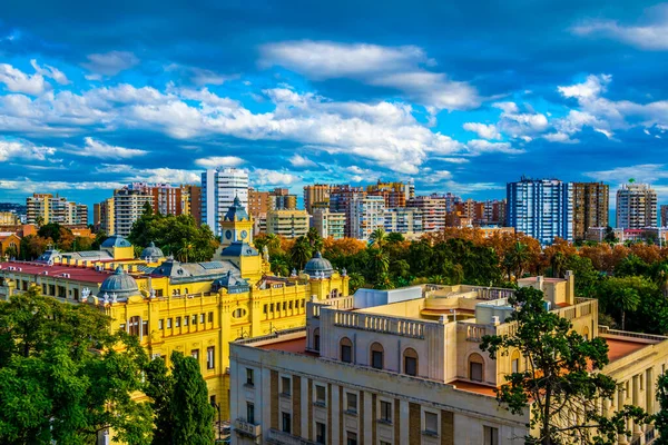 Vista Aérea Del Ayuntamiento Ciudad Española Malaga —  Fotos de Stock