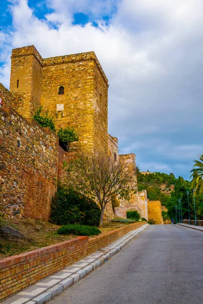 Pohled Věž Pevnosti Alcazaba Malaze — Stock fotografie