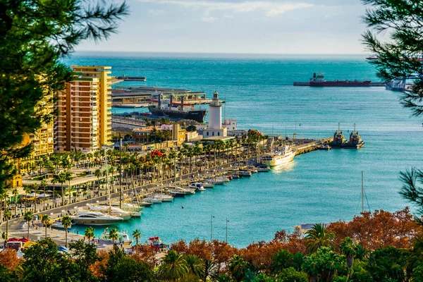 Aerial View Port Malaga — стоковое фото