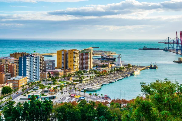 Aerial View Port Malaga — Foto de Stock