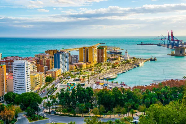 Aerial View Port Malaga — Fotografia de Stock
