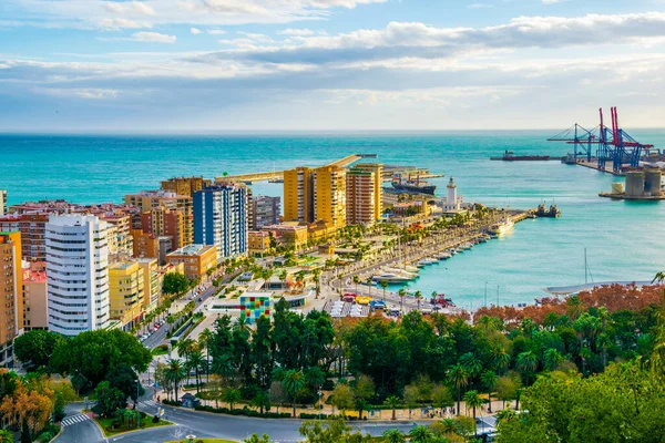 Vista Aérea Porto Málaga — Fotografia de Stock