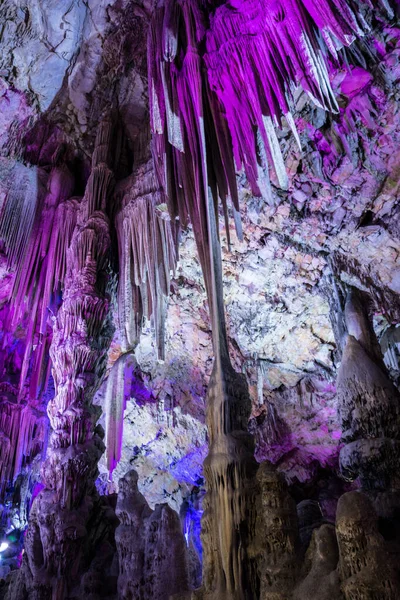 Illumintaed Michael Cave Gibraltar — Photo