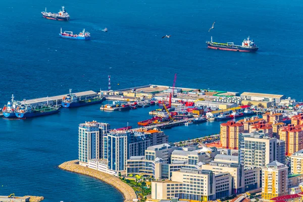 Aerial View Port Gibraltar Taken Ohara Battery — Stockfoto