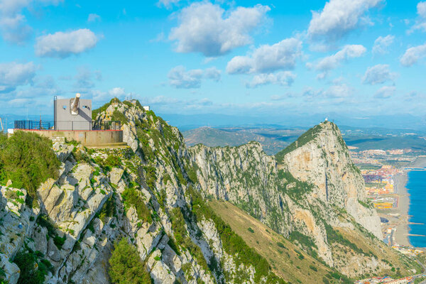 Aerial view of the upper rock on gibraltar.