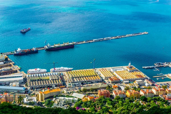Aerial View Port Gibraltar — Stock Photo, Image