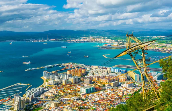 Aerial View Gibraltar Cable Car — Stockfoto