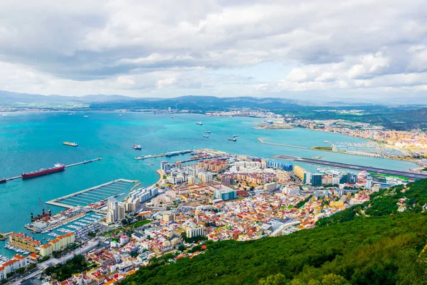 Aerial View Gibraltar Taken Top Upper Rock — Stockfoto