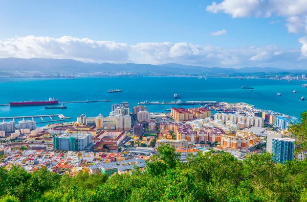 Aerial View Gibraltar Taken Top Upper Rock — Stockfoto