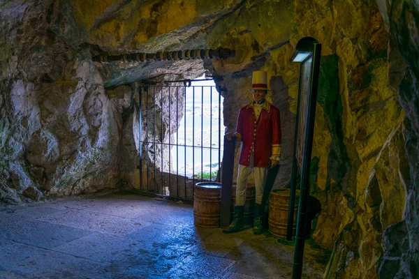 Reconstrucion Period Siege Gibraltar Great Siege Tunnels — стоковое фото