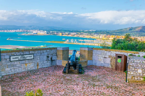 View Moorish Castle Gibraltar City Bay Algeciras — Stock fotografie