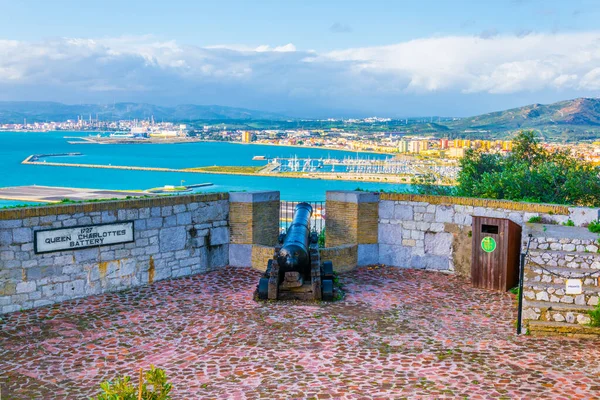 View Moorish Castle Gibraltar City Bay Algeciras — Stock fotografie