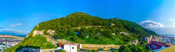 Blick Auf Den Felsen Von Gibraltar Von Der Spitze Der — Stockfoto