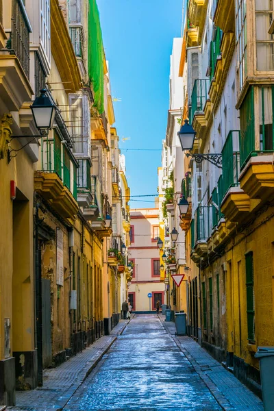 View Narrow Street Spanish City Cadiz — Stock Photo, Image