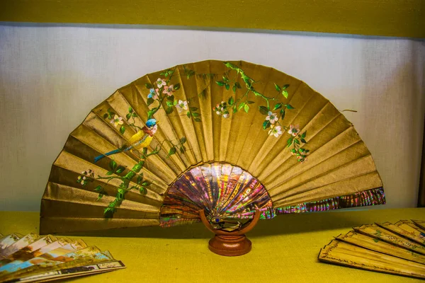 View Handmade Fan Situated Royal Alcazar Palace Sevilla — Stock Photo, Image