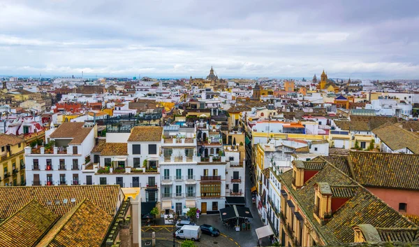 Vista Aérea Cidade Espanhola Sevilla Tomada Topo Torre Giralda — Fotografia de Stock