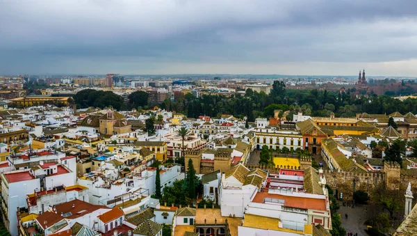 Aerial View Spanish City Sevilla Taken Top Giralda Tower — Stockfoto