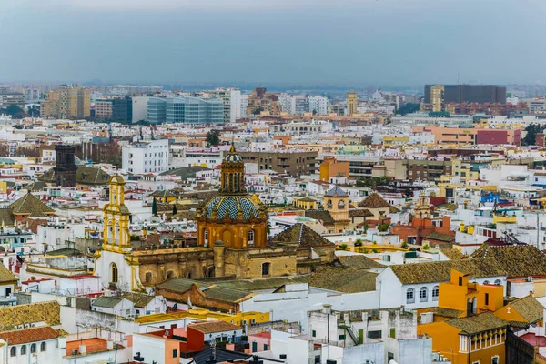 Vanuit Lucht Uitzicht Spaanse Stad Sevilla Genomen Vanaf Top Van — Stockfoto
