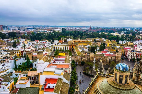 Flygfoto Över Katedralen Sevilla — Stockfoto