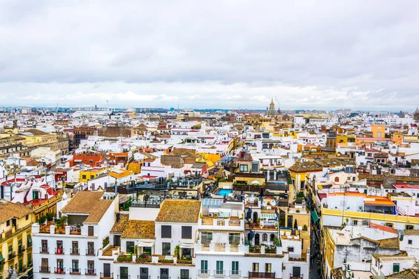 Vanuit Lucht Uitzicht Spaanse Stad Sevilla Genomen Vanaf Top Van — Stockfoto