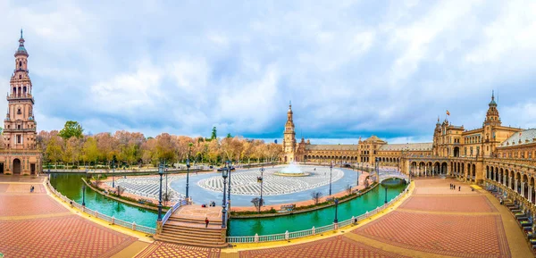Plaza Espana Den Spanska Staden Sevilla — Stockfoto