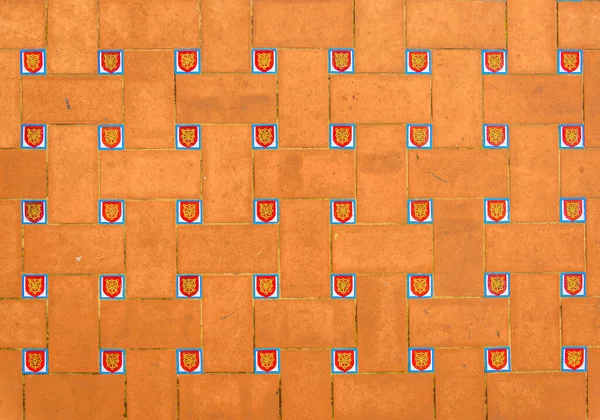 Plaza de Espana 'nın fayanslı duvarları. Sevilla. İspanya.