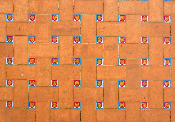 Plaza de Espana 'nın fayanslı duvarları. Sevilla. İspanya.