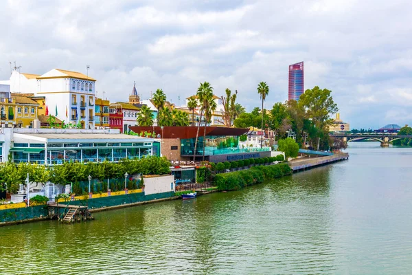 View Riverside Guadalquivir River Sevilla — Zdjęcie stockowe