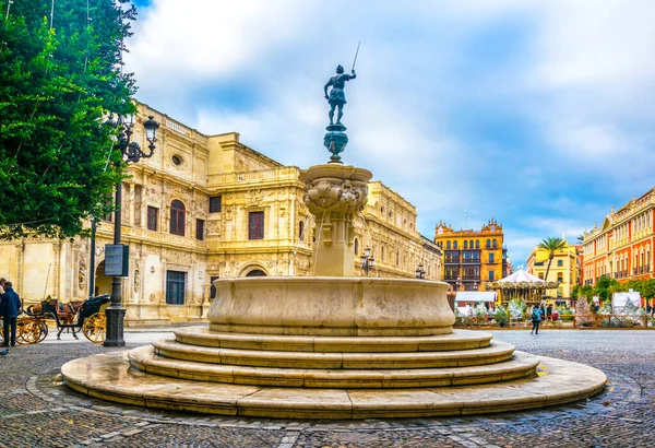 View Fountain Situated Ion Plaza San Francisco Front Town Hall — Stock Fotó