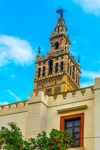 Detail Giralda Tower Spanish City Sevilla — Stockfoto