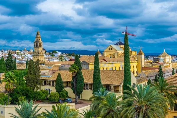 İspanya 'nın Cordoba kentindeki La mezquita katedralinin havadan görünüşü