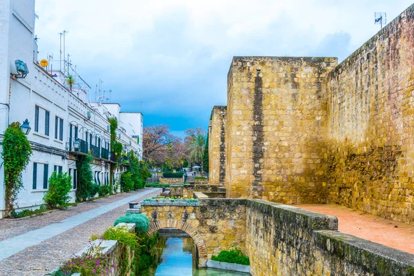 View Fortification Artificial Pond Situated Spanish City Cordoba — Stock Photo, Image