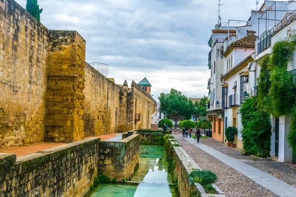 View Fortification Artificial Pond Situated Spanish City Cordoba — Stock Photo, Image