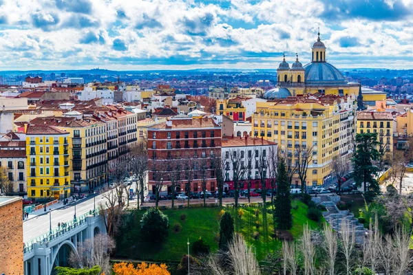 Вид Повітря Мадрид Взятий Вершини Мигдалевого Собору Мадриді — стокове фото